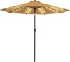 Hot-Selling 9 Feet Solar Powered Outdoor Patio Umbrella 32 LED with Crank and Tilt for Garden Poolside Courtyard