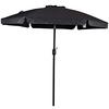 Hot-Selling 7.5 Feet Aluminum Beach Drape Umbrella Outdoor Patio Parasol with Crank and Push Button Tilt for Courtyard