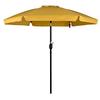 Hot-Selling 7.5 Feet Aluminum Beach Drape Umbrella Outdoor Patio Parasol with Crank and Push Button Tilt for Courtyard