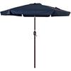 Hot-Selling 7.5 Feet Aluminum Beach Drape Umbrella Outdoor Patio Parasol with Crank and Push Button Tilt for Courtyard