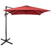 Best Selling 8.2ft Square Offset Outdoor Patio Umbrella Parasol with Aluminum Cantilever Pole for Garden Courtyard