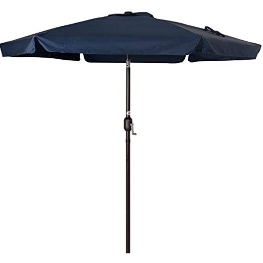 Hot-Selling 7.5 Feet Aluminum Beach Drape Umbrella Outdoor Patio Parasol with Crank and Push Button Tilt for Courtyard