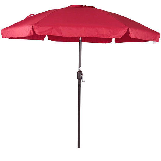 Hot-Selling 7.5 Feet Aluminum Beach Drape Umbrella Outdoor Patio Parasol with Crank and Push Button Tilt for Courtyard