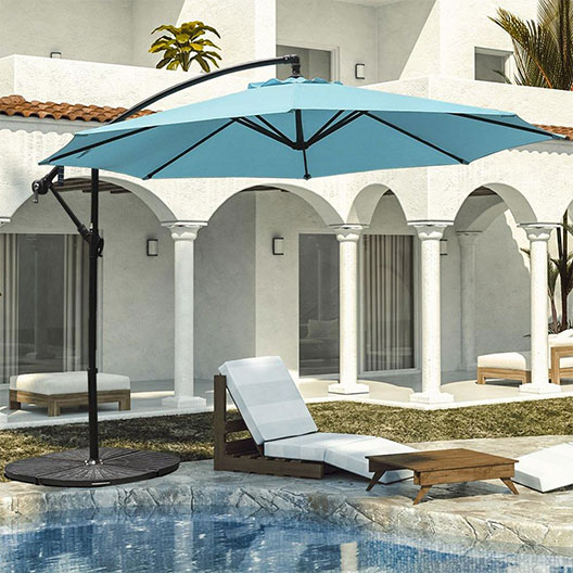 Best-Selling 10ft Offset Cantilever Hanging Umbrella Outdoor Patio Umbrella for Garden Courtyard Poolside